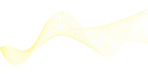 Abstract background with yellow smooth lines. Banner design template. Vector illustration.