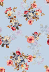 seamless pattern with flowers