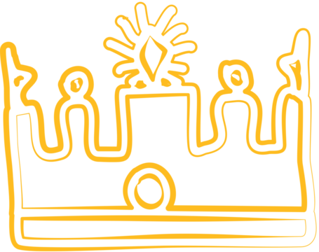 Crown queen or king hand drawn, royal, imperial, monarch