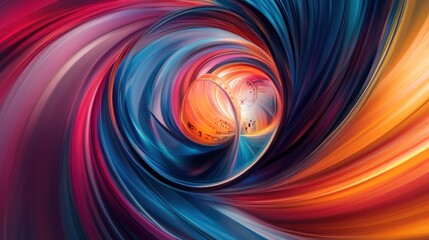 Fototapeta premium Abstract swirling vortex, vibrant colors, digital art, website background