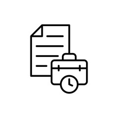 Work schedule outline icons, minimalist vector illustration ,simple transparent graphic element .Isolated on white background