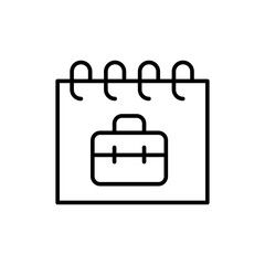 Work schedule outline icons, minimalist vector illustration ,simple transparent graphic element .Isolated on white background