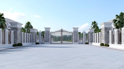 Naklejka premium Grand Estate Entrance