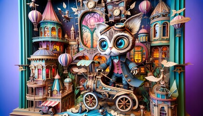 Fototapeta premium Autómatas Fantásticos: Sueños de Caleidoscopio