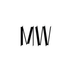 MW monogram logo design letter text name symbol monochrome logotype alphabet character simple logo