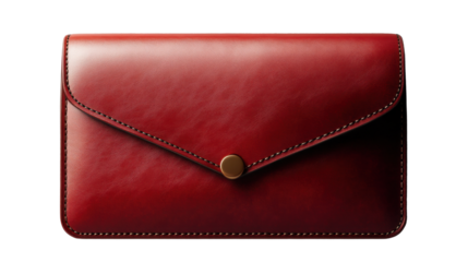 leather purse isolated on white background 