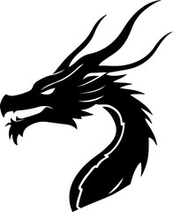 dragon head silhouette art