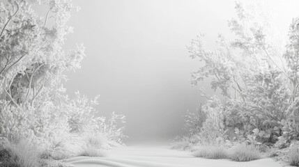 Obraz premium Abstract fantasy backdrop with white archways and clouds in a serene setting