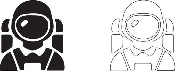 Astronaut vector icon. Space exploration sign.