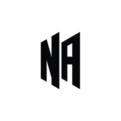 NA monogram logo design letter text name symbol monochrome logotype alphabet character simple logo