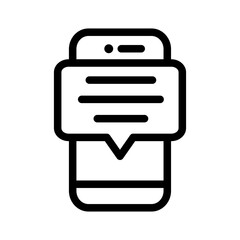 Fototapeta premium smartphone chat outline style