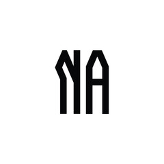 NA monogram logo design letter text name symbol monochrome logotype alphabet character simple logo