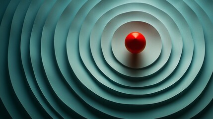 Abstract Circular Patterns with Central Sphere and Layered Texture