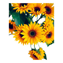 Cluster of Bright Orange and Yellow Daisies