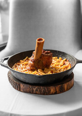 Dinner in a restaurant