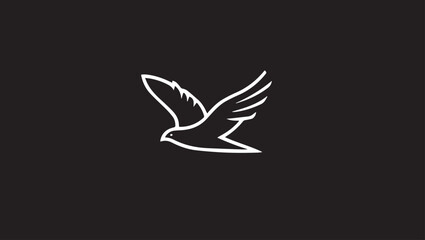 minimalis logo bird or icon