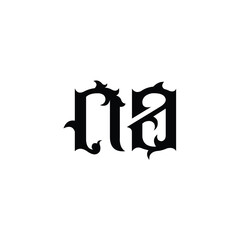 NA monogram logo design letter text name symbol monochrome logotype alphabet character simple logo