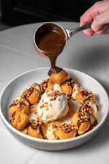 Dinner in a restaurant