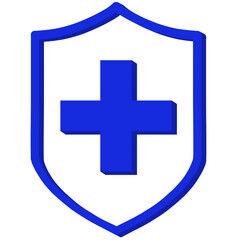 blue cross icon, medical cross icon, plus sign with shield, cross, plus icon, cross icon, medical sign, plus png, cross sign, sign, icon, plus element, cross element, sticker, png, fist aid