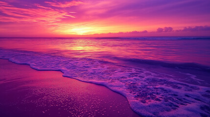 Obraz premium Serene Ocean Horizon: Tranquil Seascape at Dawn or Dusk