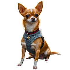 Obraz premium Rottweiler Dog Sitting Isolated 