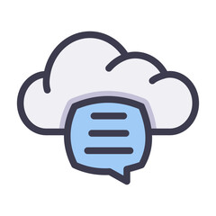 cloud chat filled style
