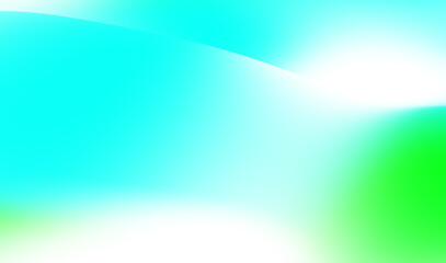 Abstract gradient background with soft waves and bright cyan green white colors