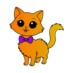 cute cat vector style image new design