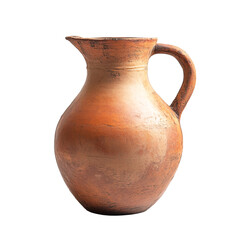 Old jug isolated on transparent background