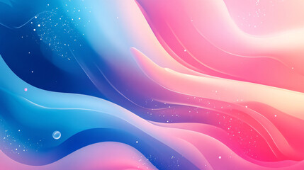 A sleek and simple 4K HD desktop wallpaper with layered, flowing patterns in soft blue and pink colors for a refined minimalist look