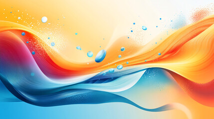 A modern and minimalist 4K HD wallpaper with flowing layers of soft orange, aquatic awe, and teal hues, perfect for a calming desktop look