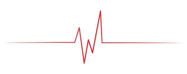 Red heartbeat line collection with heart symbol, cardiology, medical pulse, ECG, EKG design, with background.