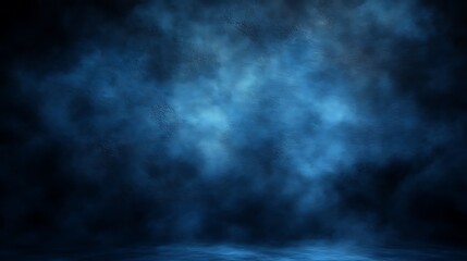 Obraz premium Dark Blue Smoky Background Texture Image