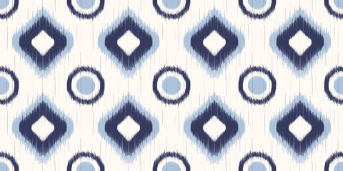 Ethnic ikat seamless pattern.beautiful pattern. floral embroidery, bohemian style, abstract flower art print. ethnic ikat abstract art. seamless fabric. ikat design for fabric, wallpaper, clothing.	