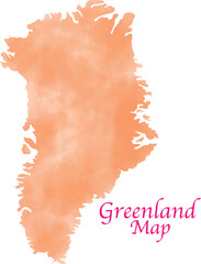 Greenland Map Vector Illustration, watercolor Greenland Map,  Greenland Watercolor Map Stock Vectors and Vector Art