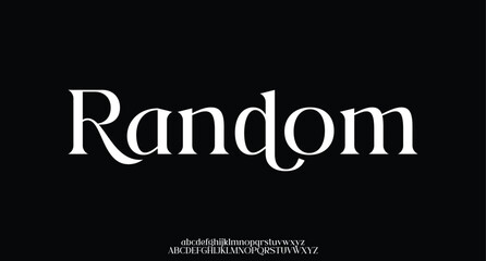 Elegant and modern serif alphabet font uppercase and numberfonts victorian typeface 
