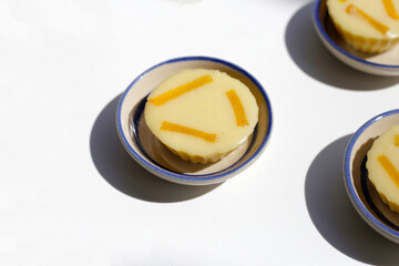 Egg custard with pumpkin dessert