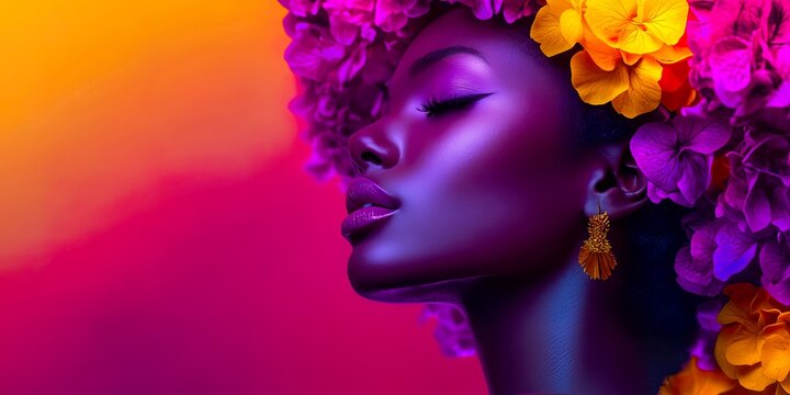 International Womens Day A Vibrant Purple and Yellow Background for Celebratory Designs