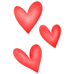 Obraz premium Watercolor Red Heart