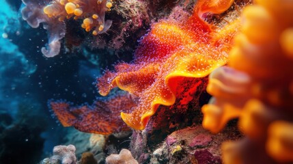 Colorful Underwater Creatures in Natural Light