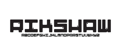 Abstract technology science alphabet font. digital space typography vector illustration design 
