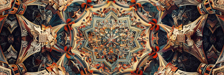 Obraz premium Geometric Elegance: A Detailed Nonagon Illustration Bridging Art and Mathematics with Intricate Patterns