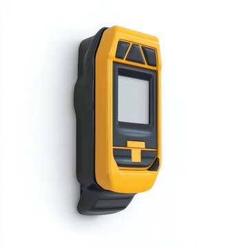 Yellow and Black Wall Mounted Digital Device