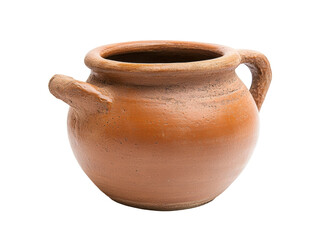 Isolated Rustic Clay Pot