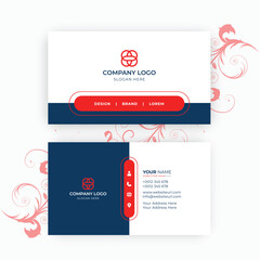 modern standard corporate business card vector template