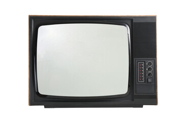 The old TV on the isolated.Retro technology concept.