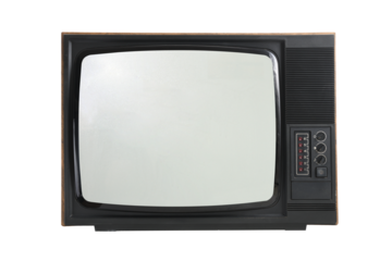 The old TV on the isolated.Retro technology concept.