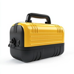 Yellow and Black Plastic Carry Case with Handle