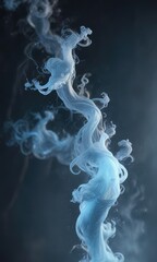 Fototapeta premium Ethereal blue haze with wispy tendrils of vapor, vapor, gradient, misty