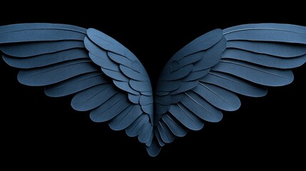 Obraz premium heart wing A dark, gothic heart with bat like wings, dramatic lighting, isolated on a black background, creating a sense of mystery.